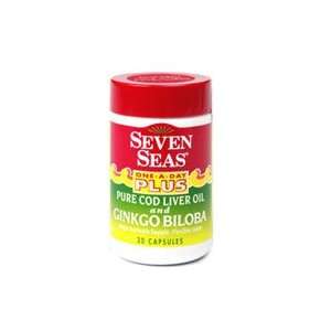 Seven Seas One A Day Pure Cod Liver Oil Capsules with Gingko Biloba 