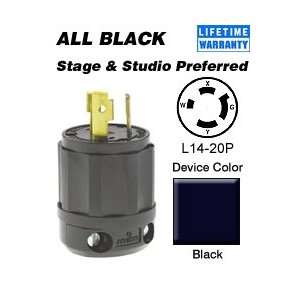  Leviton 2411 B L14 20P All Black Locking Plug Industrial 