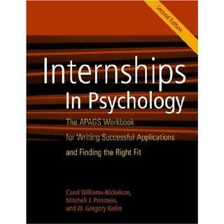 Internships in Psychology The APAGS Workbook for Writing Successful 