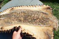 Super Badger double felted rug fur for log trapper cabin decor. on 