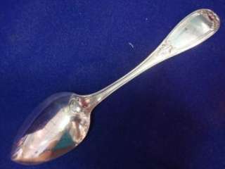 Coin Silver Place Dessert Spoons Fancy pattern JC NY  