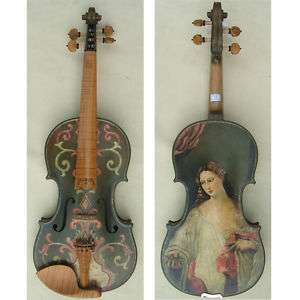 Painting 4/4 Violin Flora Perfect Collection Carved Rib  