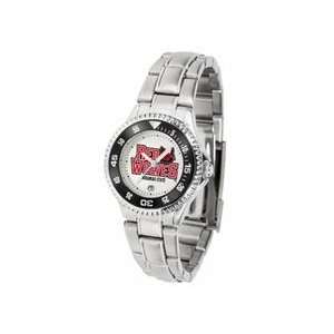   State Red Wolves Competitor Ladies Watch with Steel Band: Sports