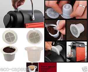 5pcs Newest Reusable Nespresso Capsule set, Built In Stainless Steel 