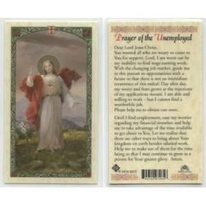  Sacred Heart   Prayer of the Unemployed Holy Card (HC9 