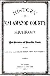 1880 Genealogy History of Kalamazoo County Michigan MI  