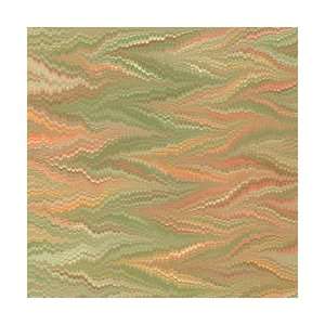  Crepaldi Marbled Paper   Coral and Green Nonpareil Arts 
