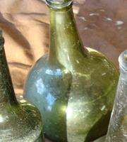 bottle antique squat shipwreck green colonial  