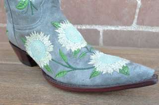 OLD GRINGO GIRASOLES EMBROIDERED SUN FLOWERS COWBOY WESTERN BOOTS 6/6 