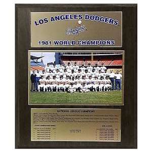 MLB Dodgers 1981 World Series Plaque:  Sports & Outdoors