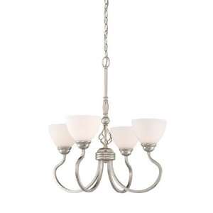  Maddox Collection 4 Light 24 Satin Nickel Chandelier with 