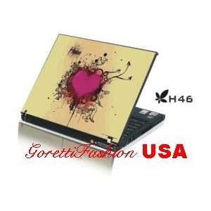  15.4 Laptop Notebook Skins Sticker Cover H46 Pink Heart 