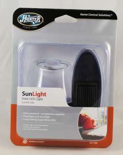 Hunter Solar Powered Mini LED Flashlight and Area Light 049694451002 