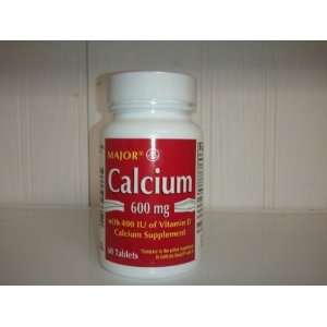  CALCIUM 600MG W/Vitamin D 400 MAJR 60Tablets Health 