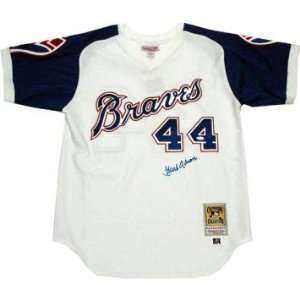   Autographed 1974 M&N Home Atlanta Braves Jersey Sports Collectibles