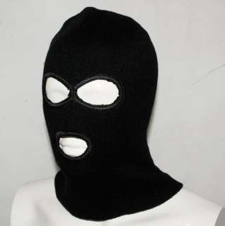 WINTER PROTECTION HOOD 3 HOLE HEAD FACE MASK PROTECTOR BK  31258 