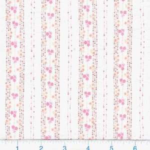   Stripe Pink Floral Fabric By The Yard: Arts, Crafts & Sewing