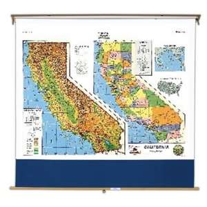  68 x 50 California Wall Map