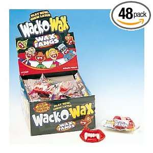 Wack o Wax Wax Fangs (Pack of 24)  Grocery & Gourmet Food