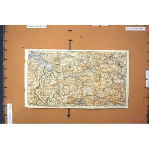 MAP 1925 GERMANY RUMBURG PIRNA DRESDEN BODENBACH HAIDA 