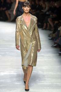 LANVIN gold sequins runway silk top dress JACKET 38  