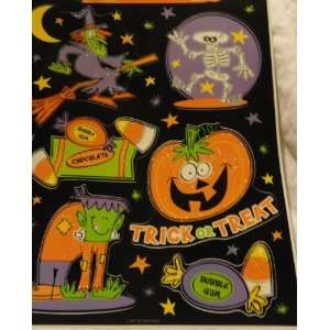  Halloween Glitter Window Clings   Witches and Skeletons 