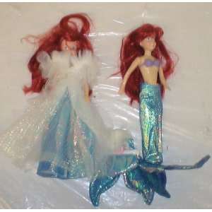   Vintage Disney the Little Mermaid Set of 2 Loose Ariel Dolls Toys