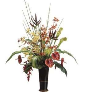  Antherium & Orchid Silk Flower Arrangement