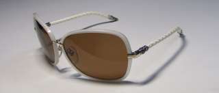   HEARTS TAG TEAM WHITE/BROWN ZEISS SUNGLASSES LEATHER & SILVER ACCENTS