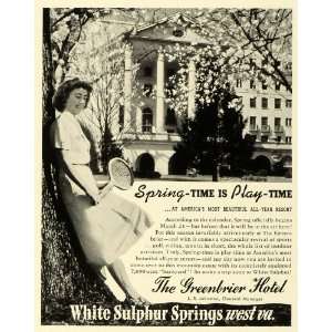  1941 Ad Greenbrier Hotel White Sulphur Springs West Virginia 