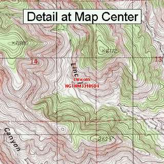  USGS Topographic Quadrangle Map   Lincoln, New Mexico 
