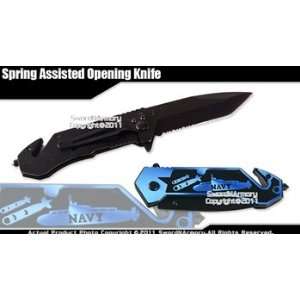  Assisted Opening Serrated Rescue Navy Submarine Knife 