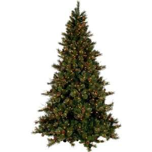  PRE LIT CASHMERE PINE CHRISTMAS TREE W CONES   7.5 TALL 