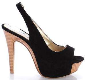 BLACK/GRAY/TEAL Suede Slingback Stiletto Pump Heel Shoe  