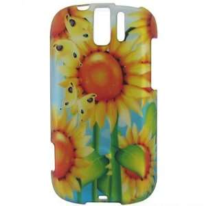  Crystal Hard Snap on RUBBERIZED With SUN FLOWERS Design 