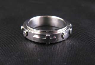 Stainless Steel Spinner Rosary Ring Size 8 602383202431  