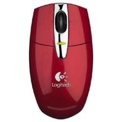 Logitech V200 Red Wireless Notebook Mouse  