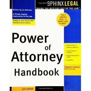  Power of Attorney Handbook, 5e [Paperback] Edward A 