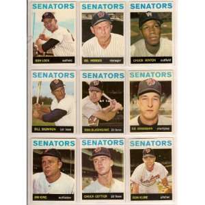  Washington Senators 1964 Topps Baseball Team Lot (24 Cards 