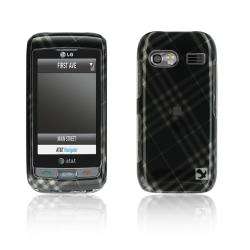 LG Vu Plus GR700 Smoke Diagonal Checker Design Crystal Case 