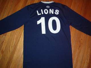 LIONS SOCCER SHIRT warm up jersey ADIDAS sewn logo M  