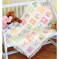 Baby Hugs ABC Counted Cross Stitch Afghan Kit  Overstock