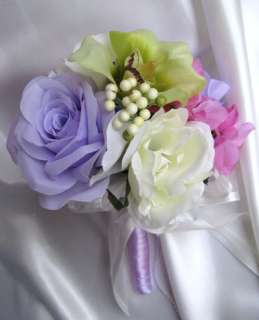 Bridal Bouquet wedding flowers LAVENDER / PINK SPRING  