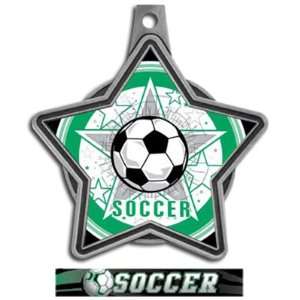  Soccer Medals SILVER MEDAL/ULTIMATE Custom Soccer RIBBON 2.25 ALL STAR