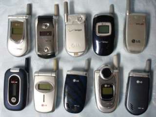LG Motorola Verizon Cell Phones Lot of 10  