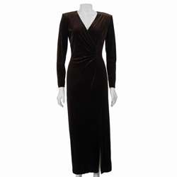 Connected Apparel Womens Long Velvet Dress  Overstock