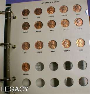 PARTIAL LINCOLN CENT COLLECTION BU RED TAKE A LQQK (ESS  