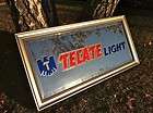 tecate light cerveza beer logo promotional gold flake mirror bar
