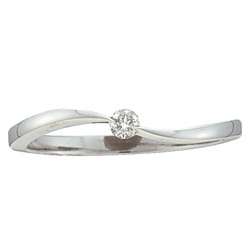 10k White Gold Diamond Promise Ring (I J,I2)  Overstock