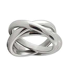   Steel Three Band Interlocking Ring (Case of 2)  